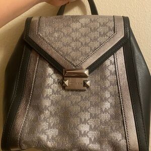 Michael Kors Black and Silver Women's Bag/backpack